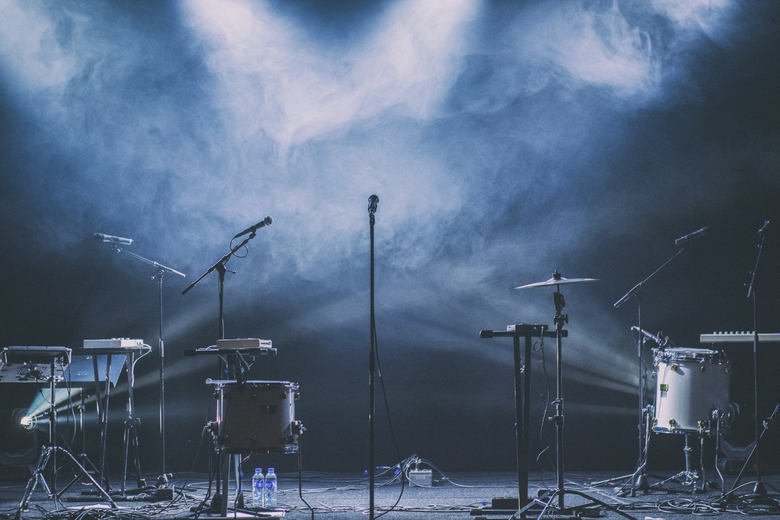 Event stage with professional lighting, available through AV rental in the Bay Area