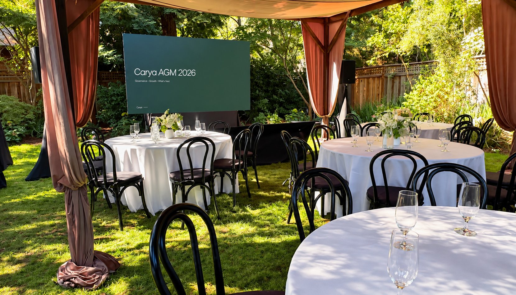 Outdoor annual general meeting with an LED video wall produced by W Square